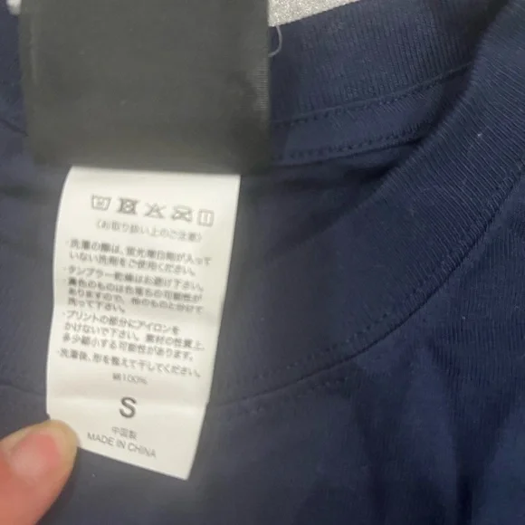 [S]Thrasher Navy T-Shirt with Yellow Logo - Picture 3 of 5